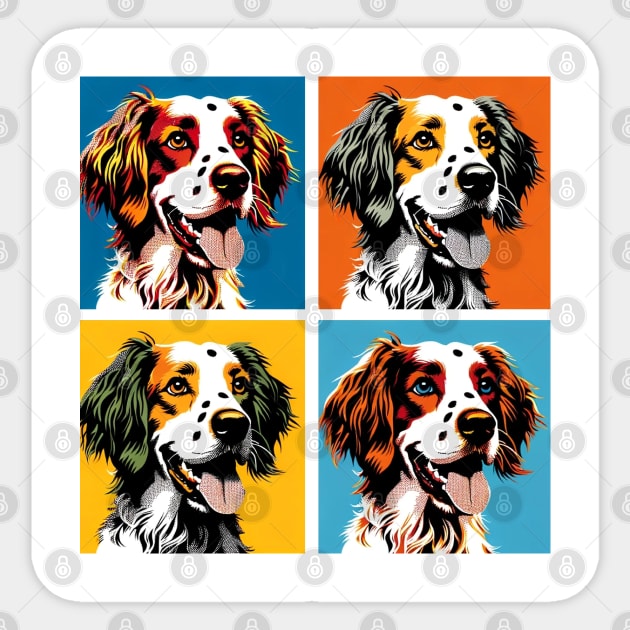 Brittany Pop Art - Dog Lover Gifts Sticker by PawPopArt